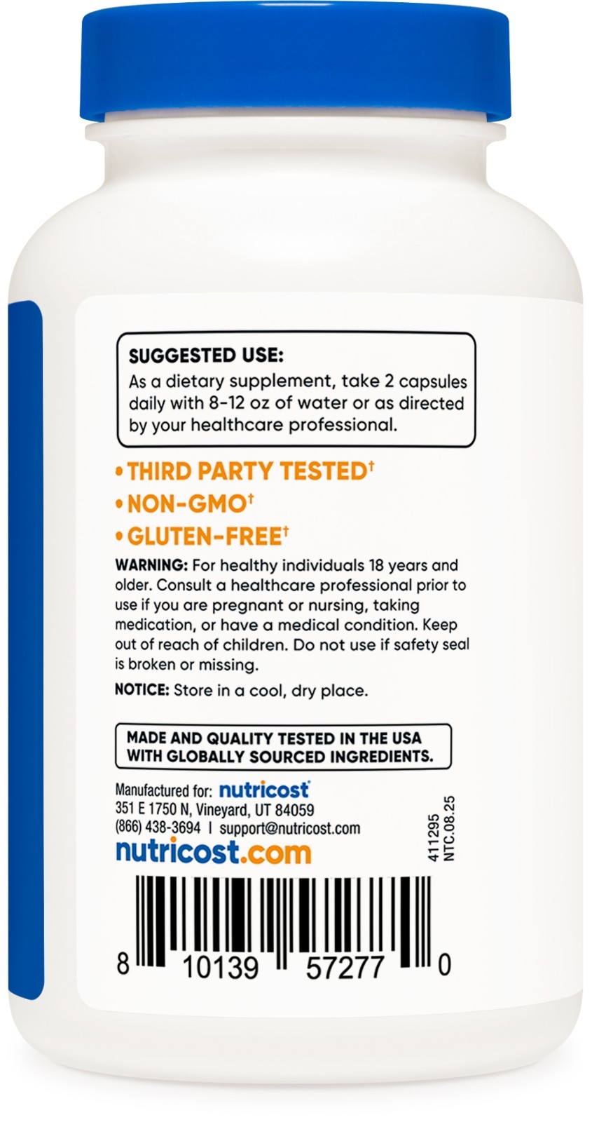 Nutricost D-Mannose 500mg Per Capsule, 120 Capsules, 1000mg Per Serving