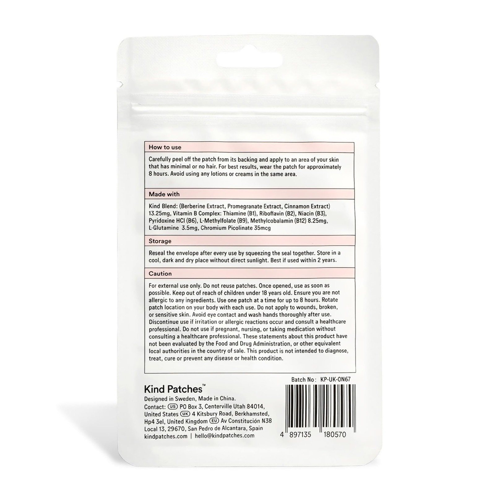 Berberine Patches with L Glutamine, Chromium, Pomegranate and Cinnamon – Vega…
