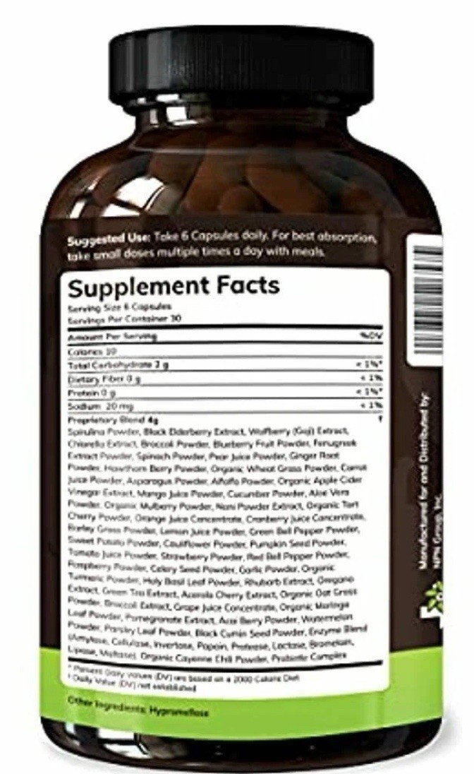 Texas SuperFood – Superfood 180 Capsules, Superfood Reds and Greens Exp: 06/26