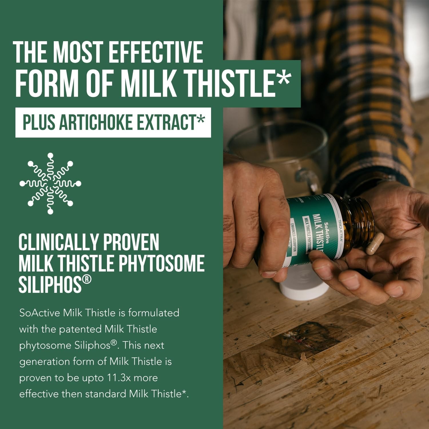 Milk Thistle Phytosome 10X, Silybin A & B, Artichoke Extract – Liver Support, 60