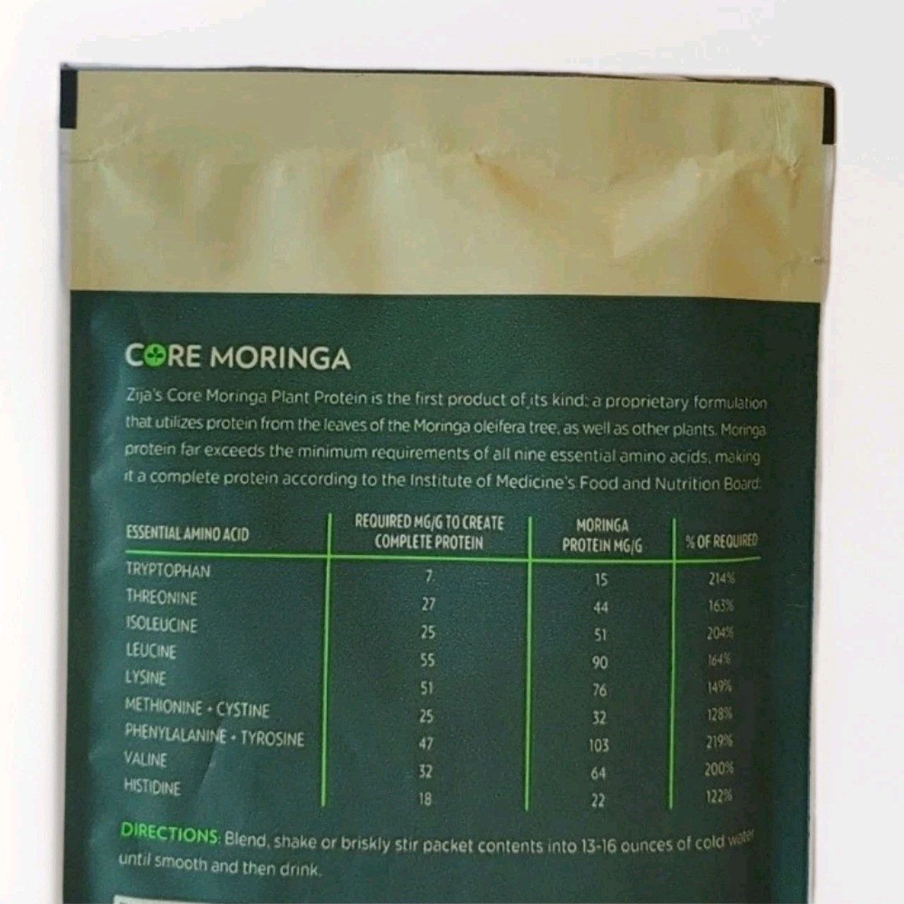 ❇️1 Pack Zija Core Moringa Plant Protein Vanilla Bean 100% Plant-Derived Protein