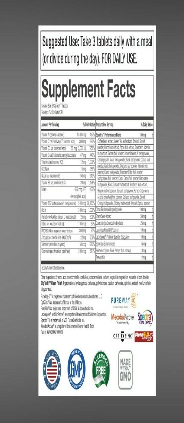 Men’s Perfect Multi from Purity Products VitaminsMineralsPhytonutrients 90Tabs