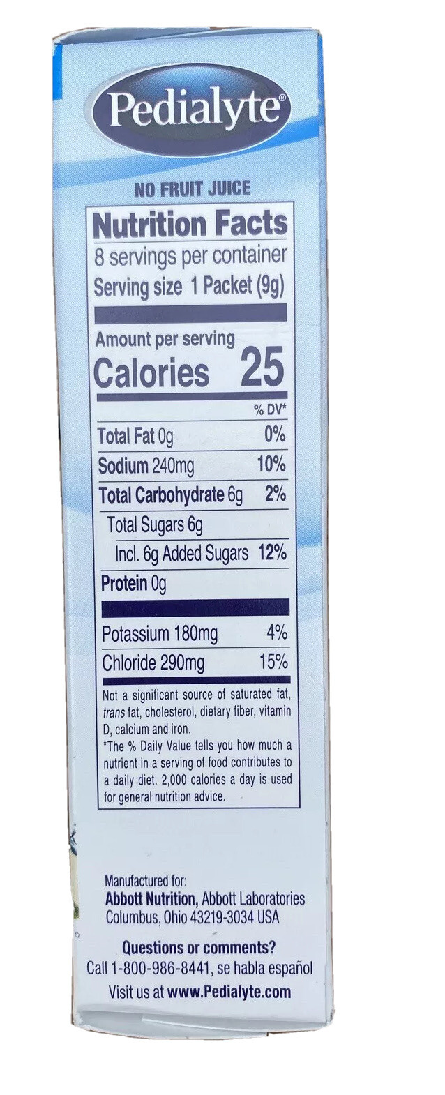 Pedialyte Electrolyte Drink Powder Sticks 8 Powder Packets Variety Pack 2.4 Oz