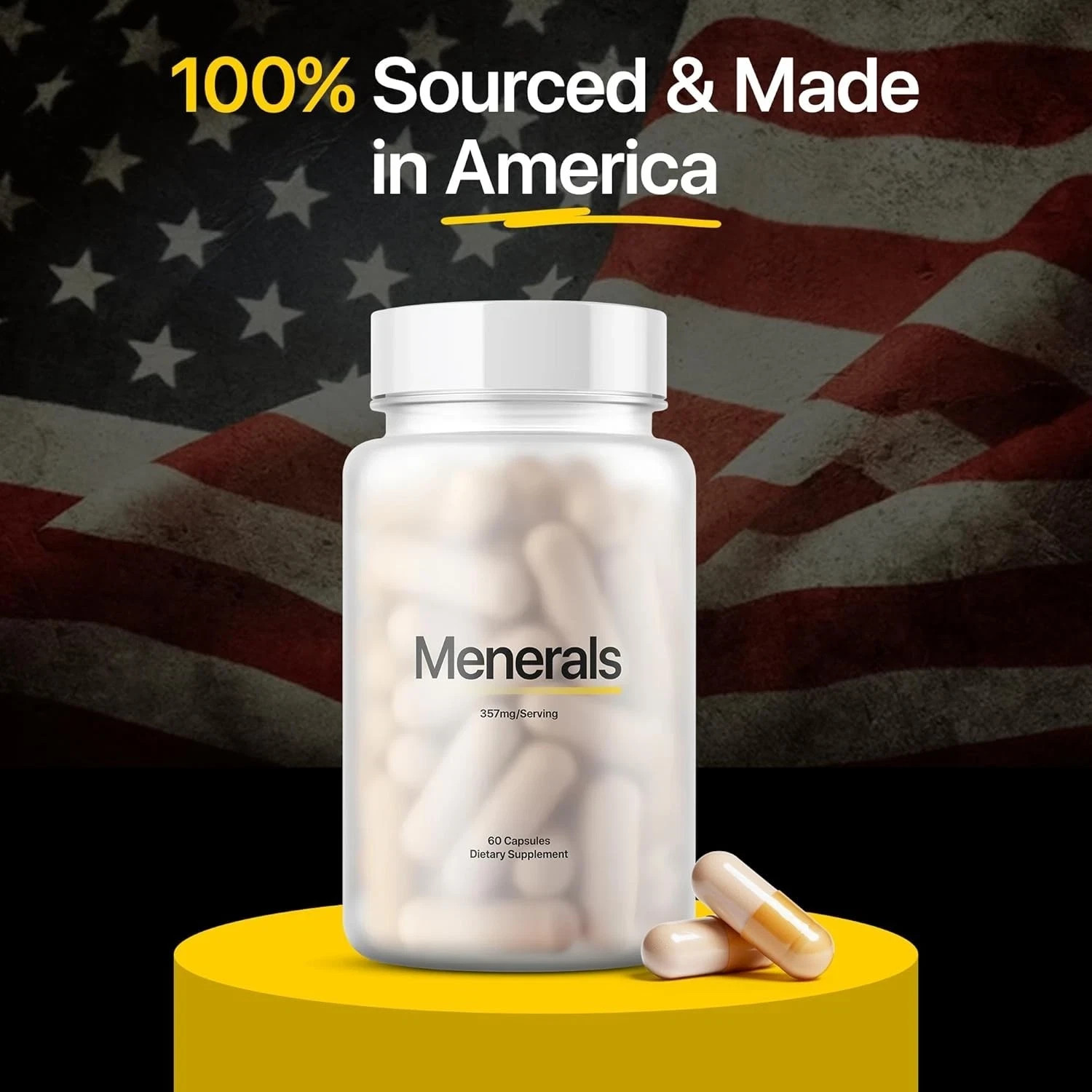 Menerals Men’s Multivitamin – All-in-One Mineral Supplement – 60 Capsules