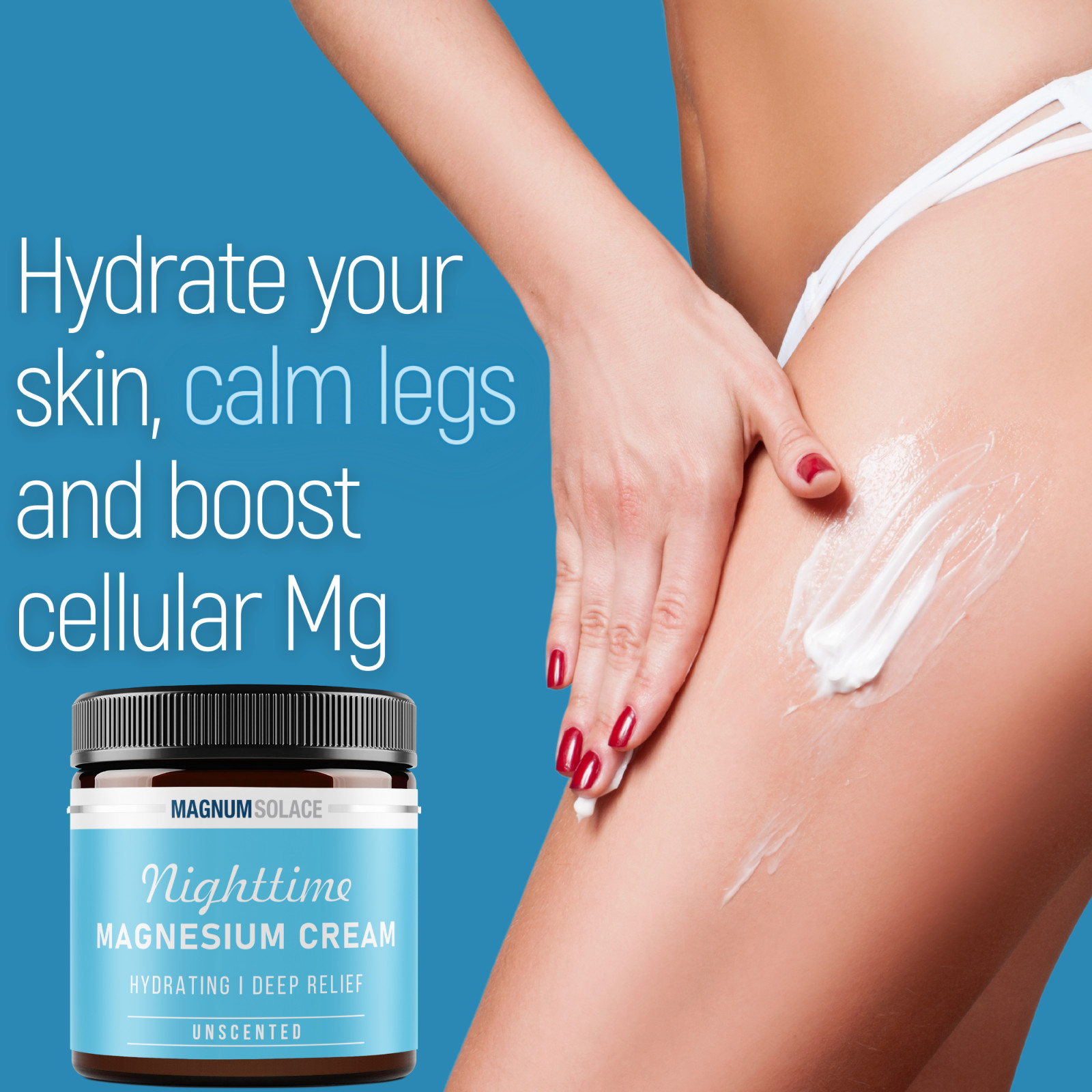 Magnesium Cream for Pain and Muscle Tension – Magnesium Chloride Cream – Topical