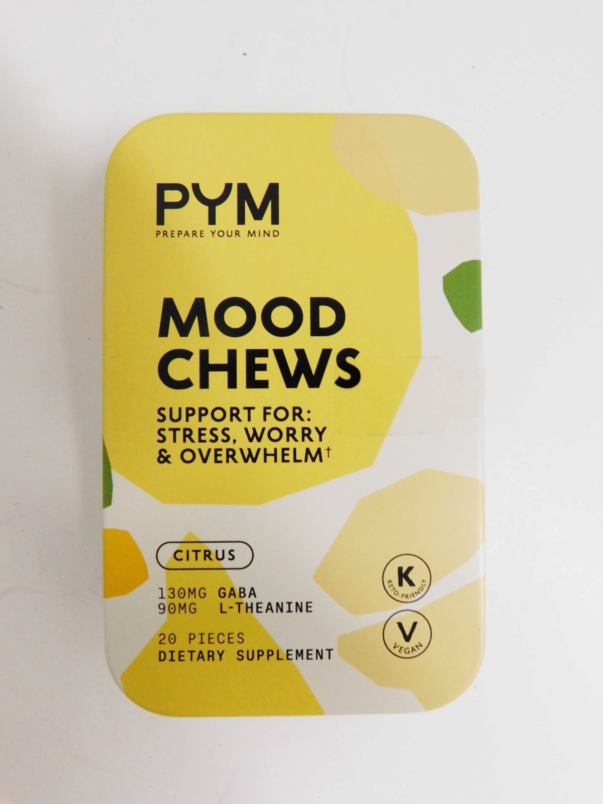 PYM Citrus Mood Chews Dietary Supplement, 20 Count, Exp. 10/2026