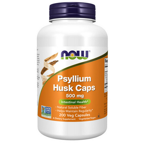 Psyllium Husk 500 mg 200 Caps By Now Foods