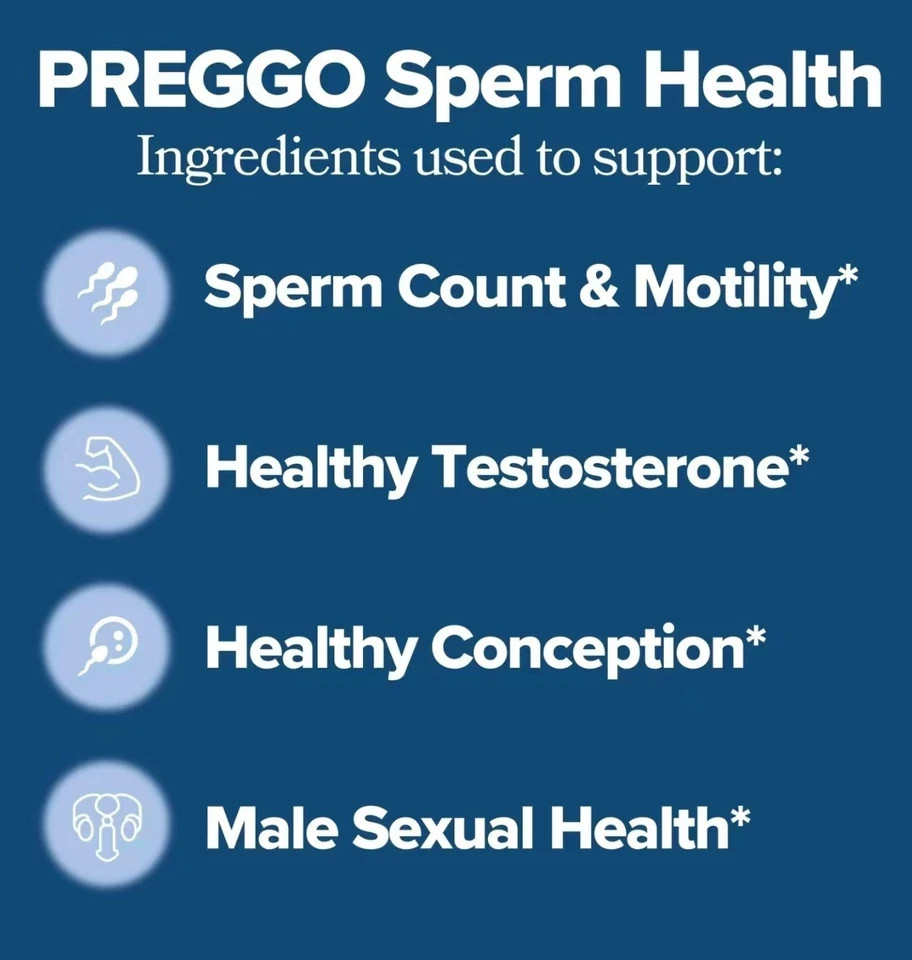 Preggo Sperm Health Capsules for Men – Obgyn-Formulated for Improved Sperm Count