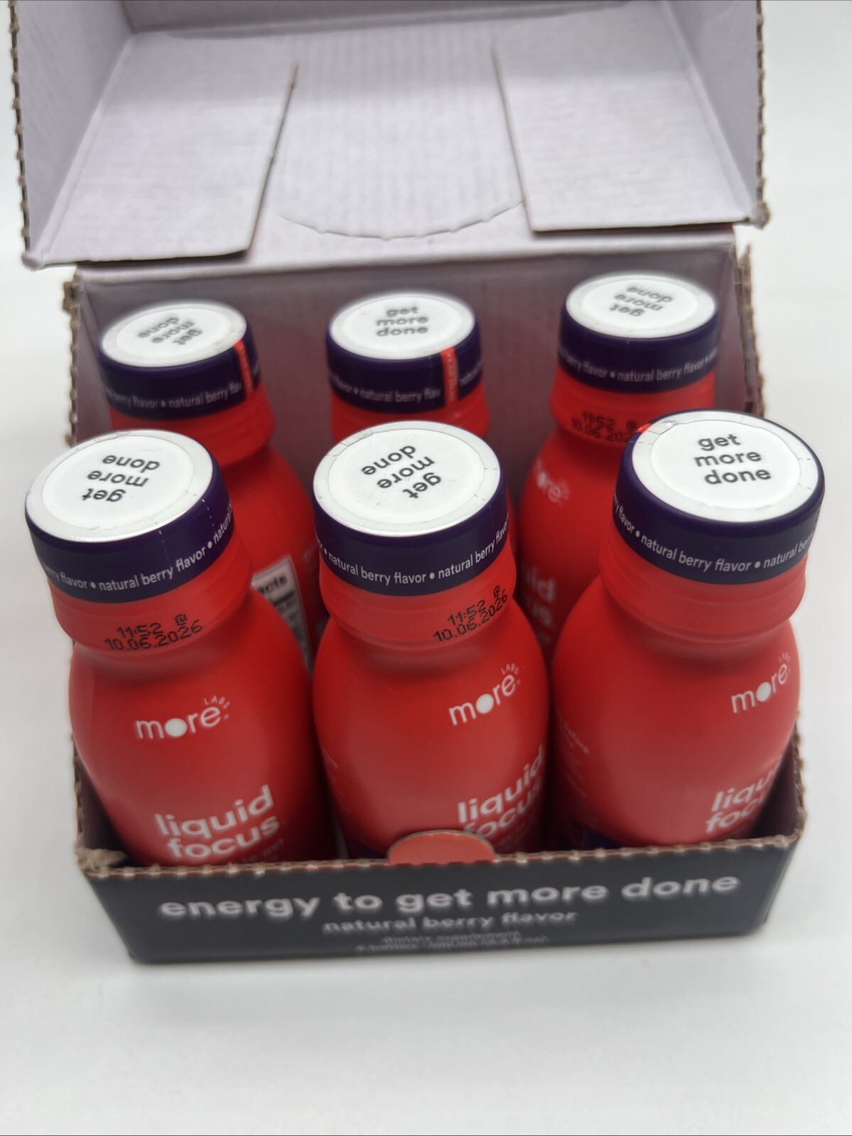 More Labs Liquid Focus Berry Flavored Supplement 3.4 Fl Oz (Pack of 6)