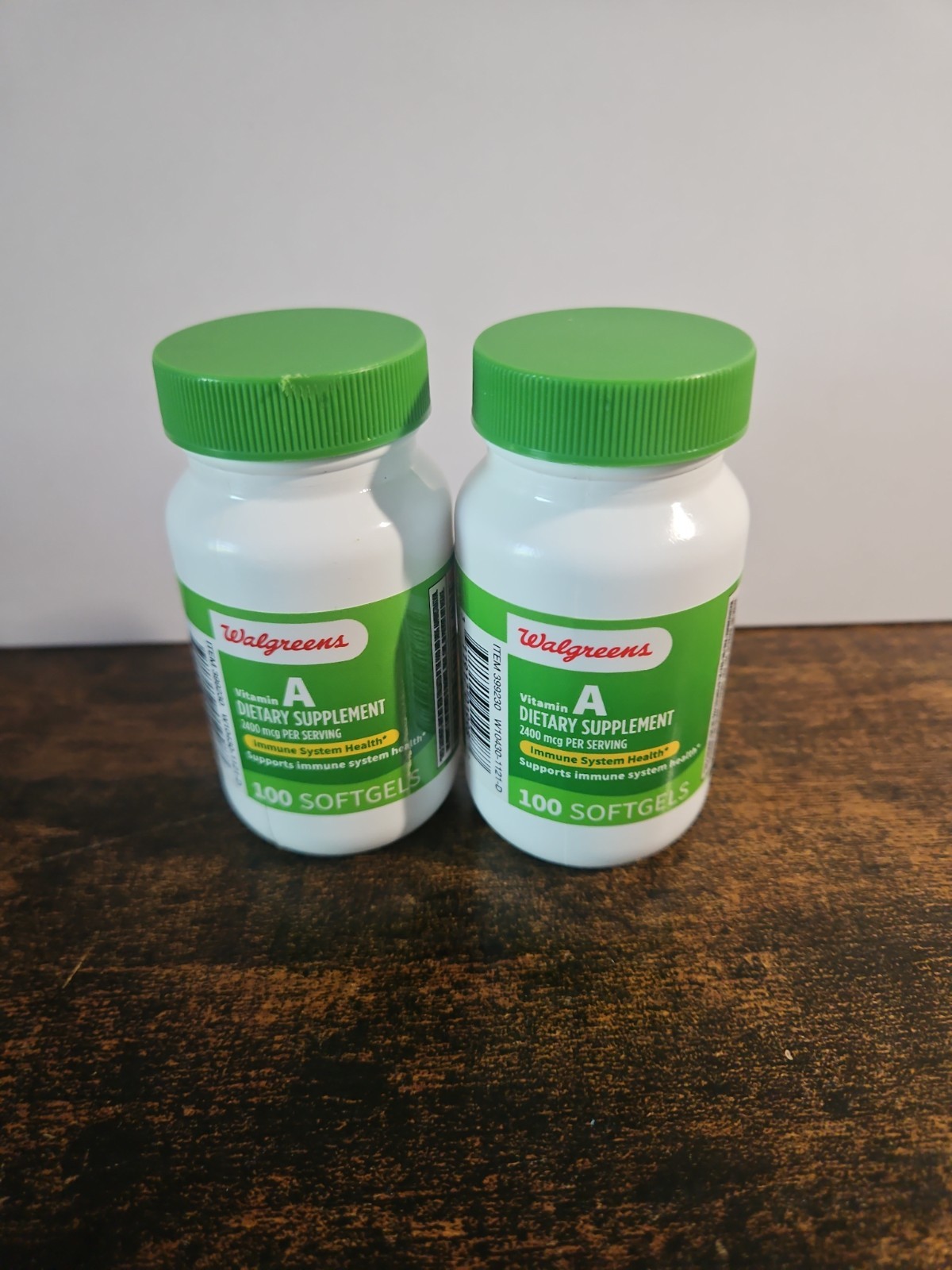 Lot Of 2 Vitamin A- 100 Softgels- Walgreens Exp 10/2025