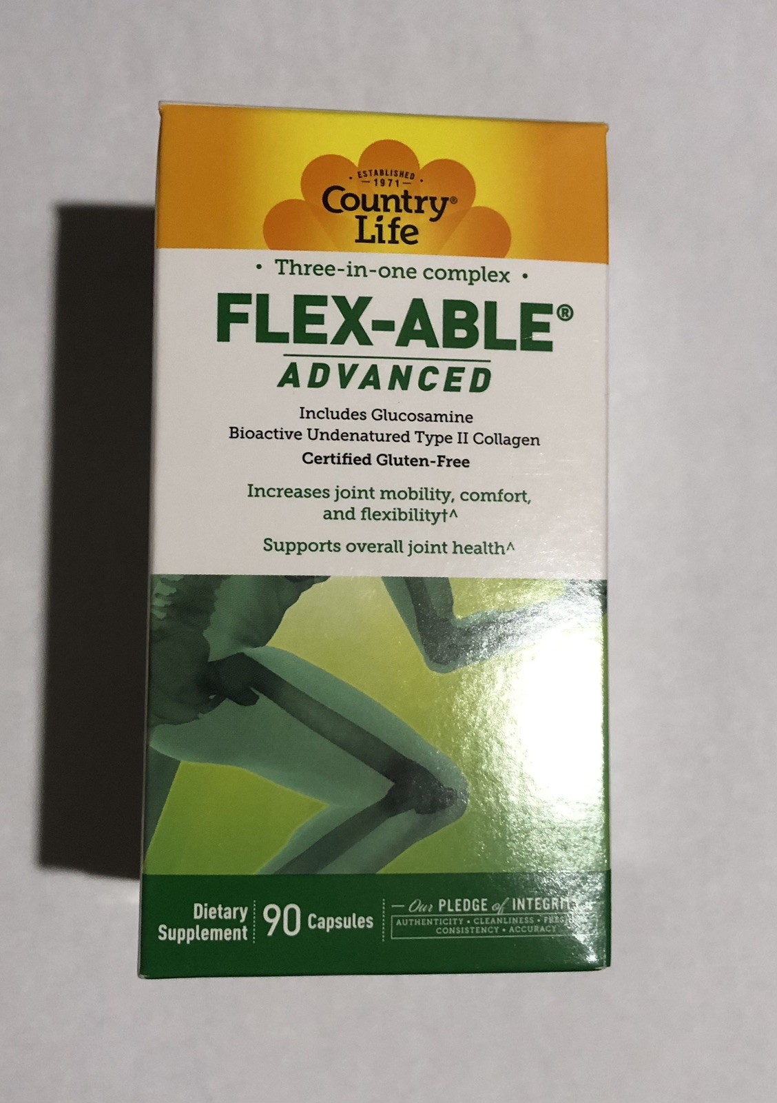 Country Life Flex Able Advanced, Includes Glucosamine, 90 Caps, EXP 07/2026