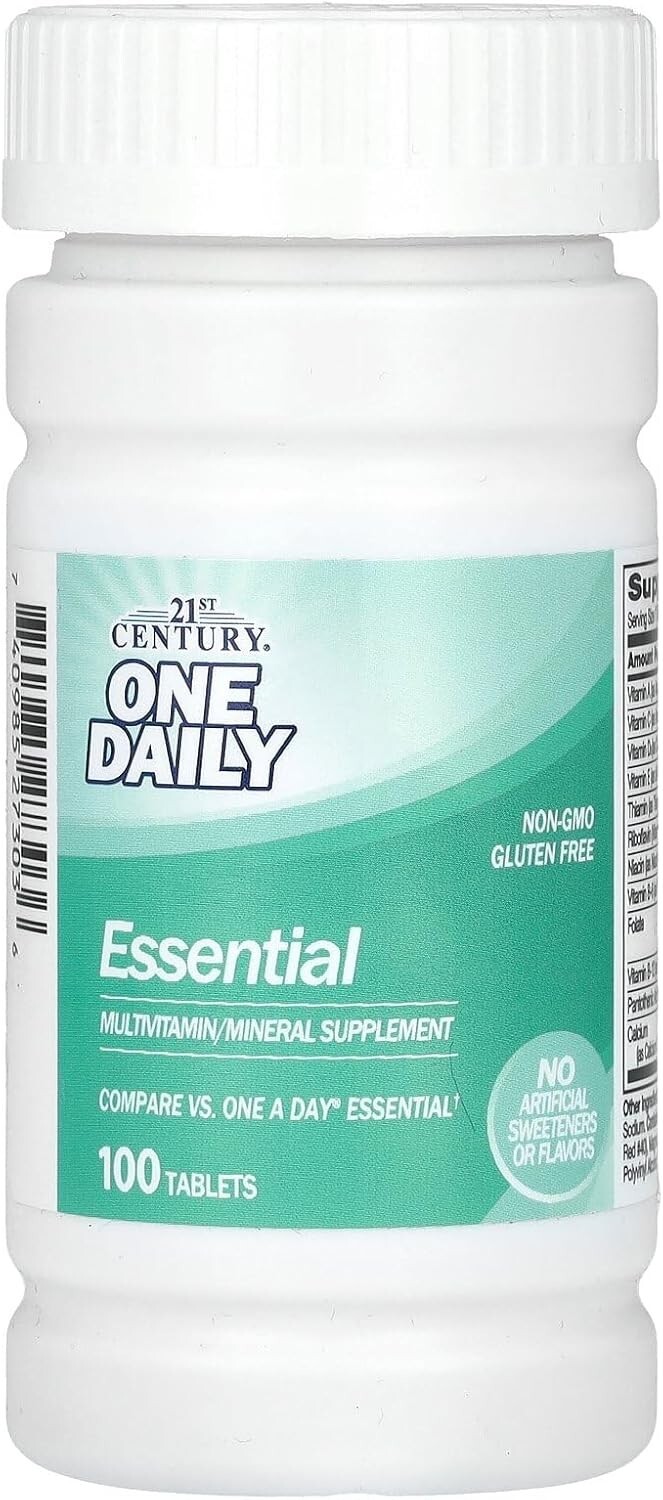Gluten-Free One Daily Essential Multivitamin Tablets – 100 Easy-To-Swallow Count