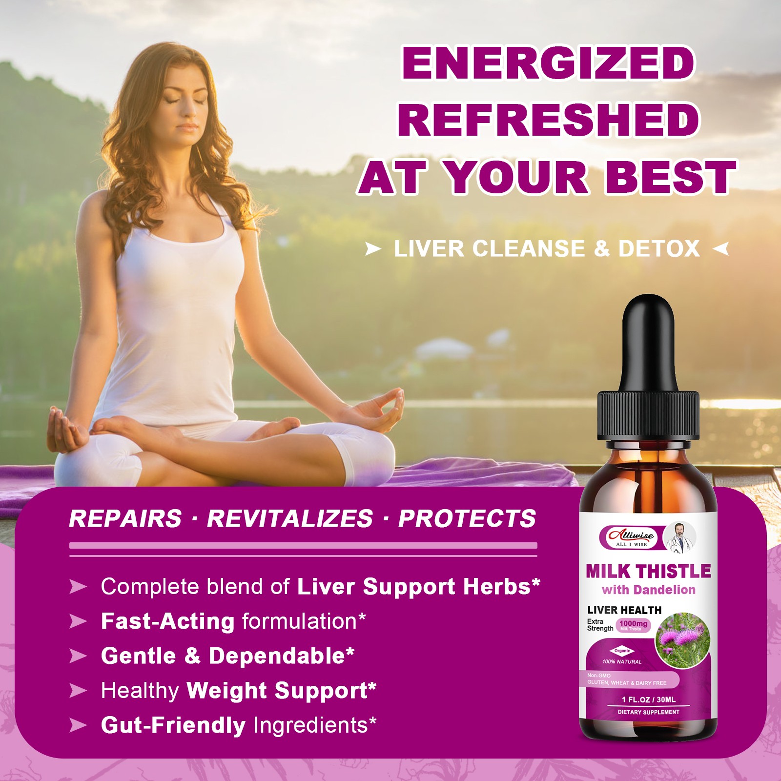 Liver Detox and Cleanse Liquid Drop Extra Strength Milk Thistle Seed Extract