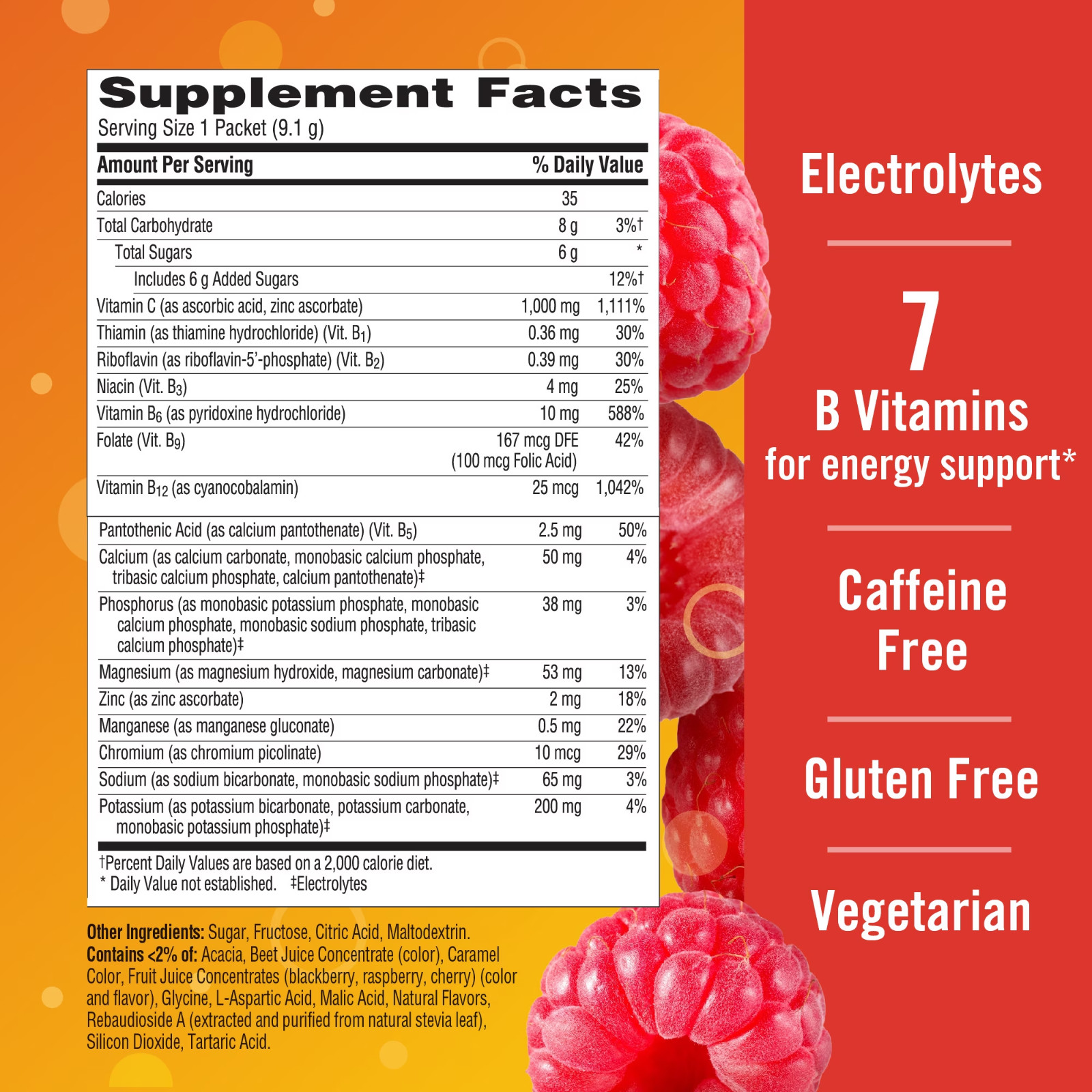 3 Pack Emergen-C Daily Immune Support Vitamin C Powder Raspberry 10 Ct