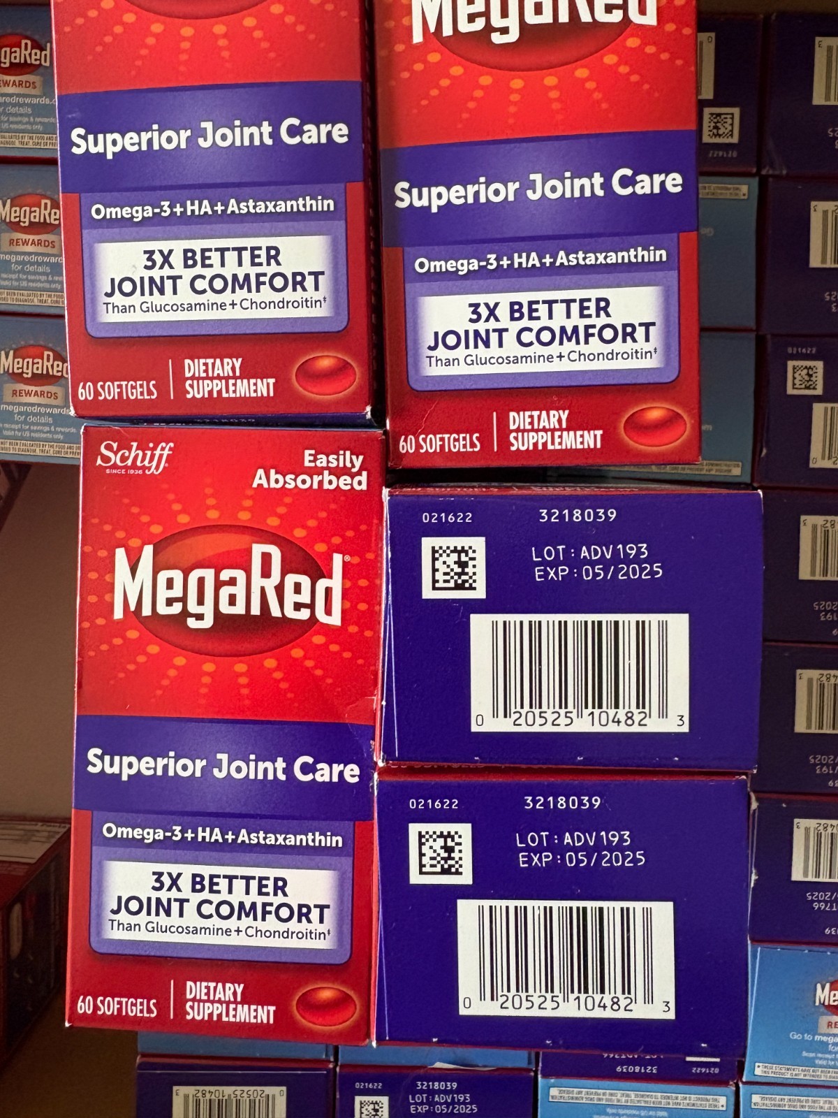 Exp. 05/2025 ~ GENUINE AUTHENTIC Schiff MegaRed Superior Joint Care 60 Softgels