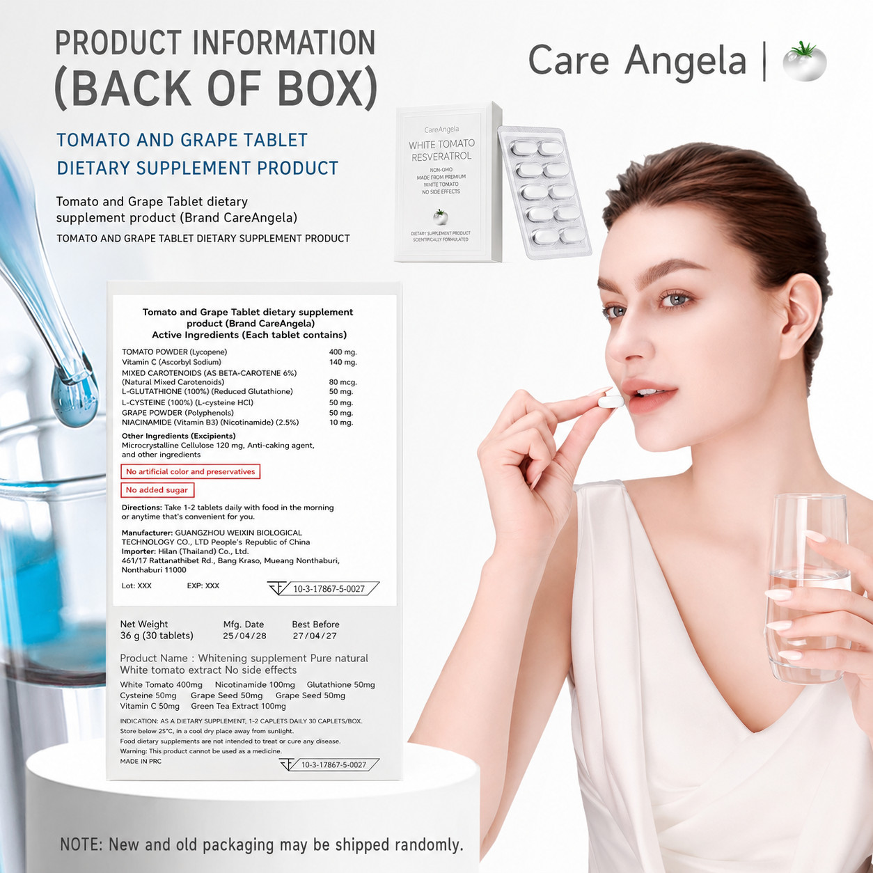 Care Angela Vitamin Plus L-Glutathione with Tomato Extract 30 capsules