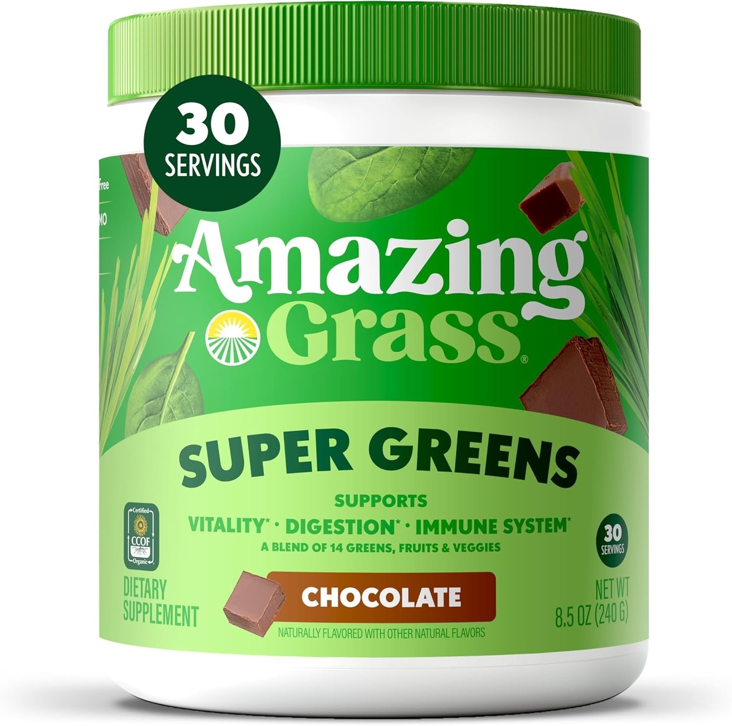 Nutrient-Dense Organic Greens Powder – Plant-Based Energy Boost, 30 Servings