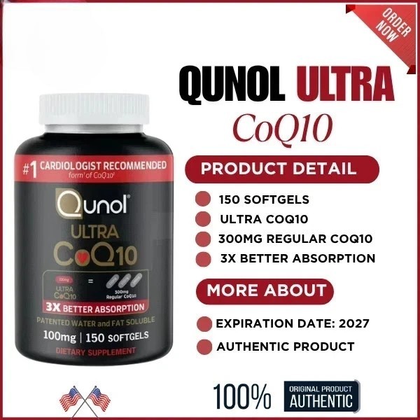 Qunol Ultra CoQ10 – 100 mg – 150 Softgels / NEW & SEALED / EXP 1/27