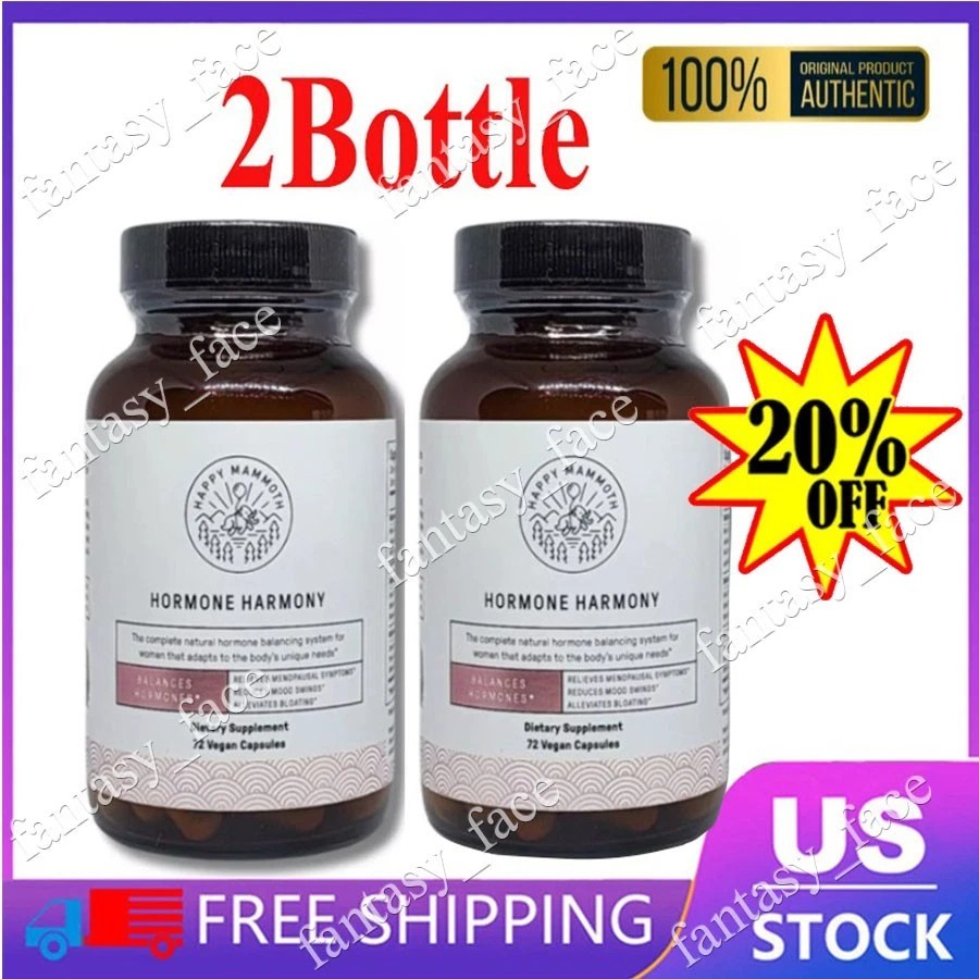pcs 2 Hormonal Mammoth Hormone Harmony Natural Happy Support for Women 72 Caps