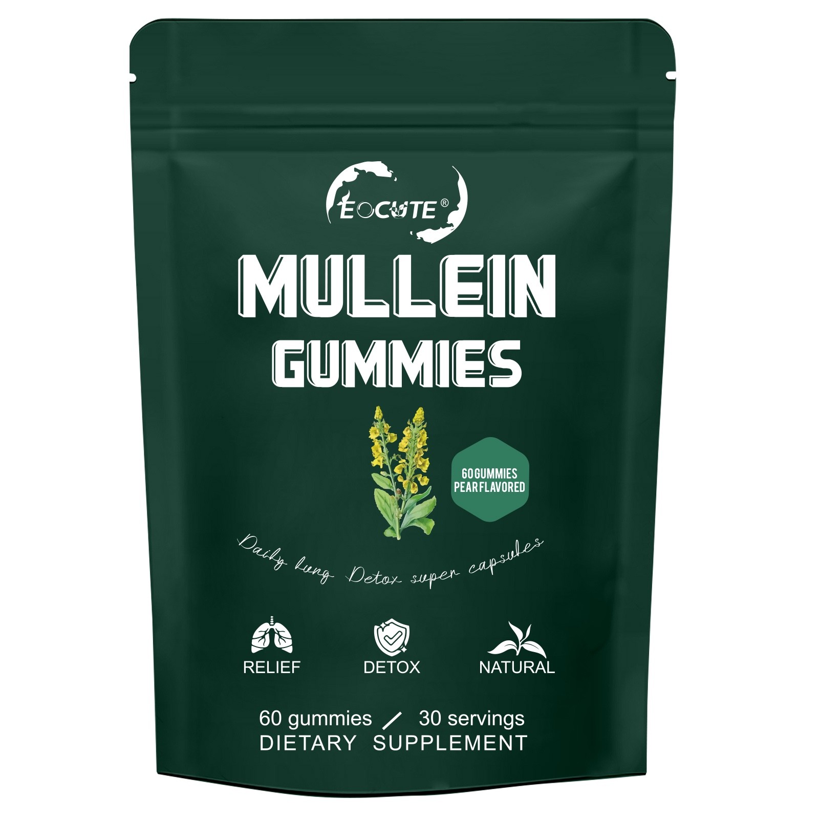 Mullein Leaf Extract Gummies for Lung Cleanse, Extra Strength 10000 MG USA