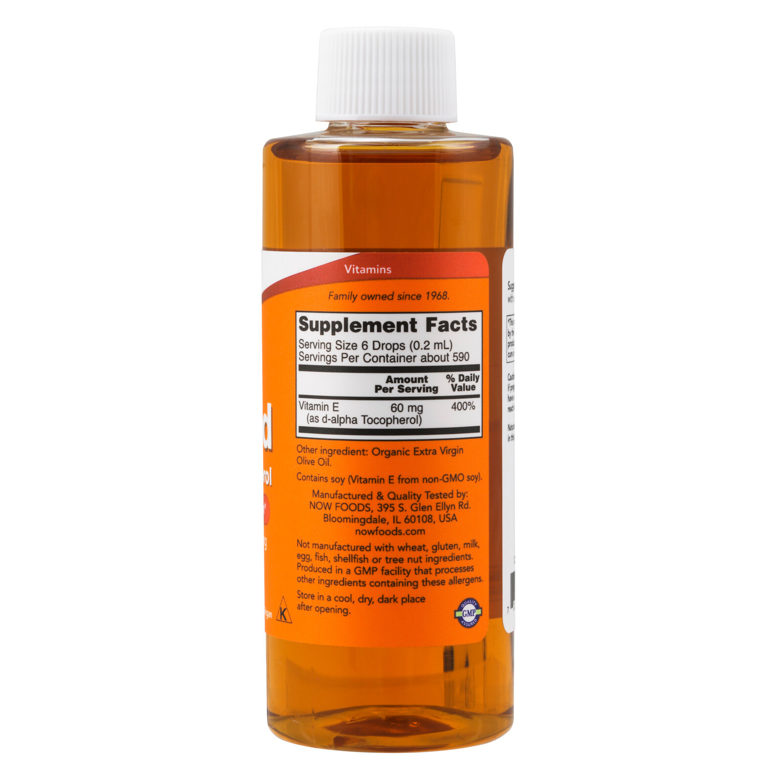 NOW FOODS Vitamin E 4 fl oz, Antioxidant Protection, D-Alpha Tocopherol, Liquid