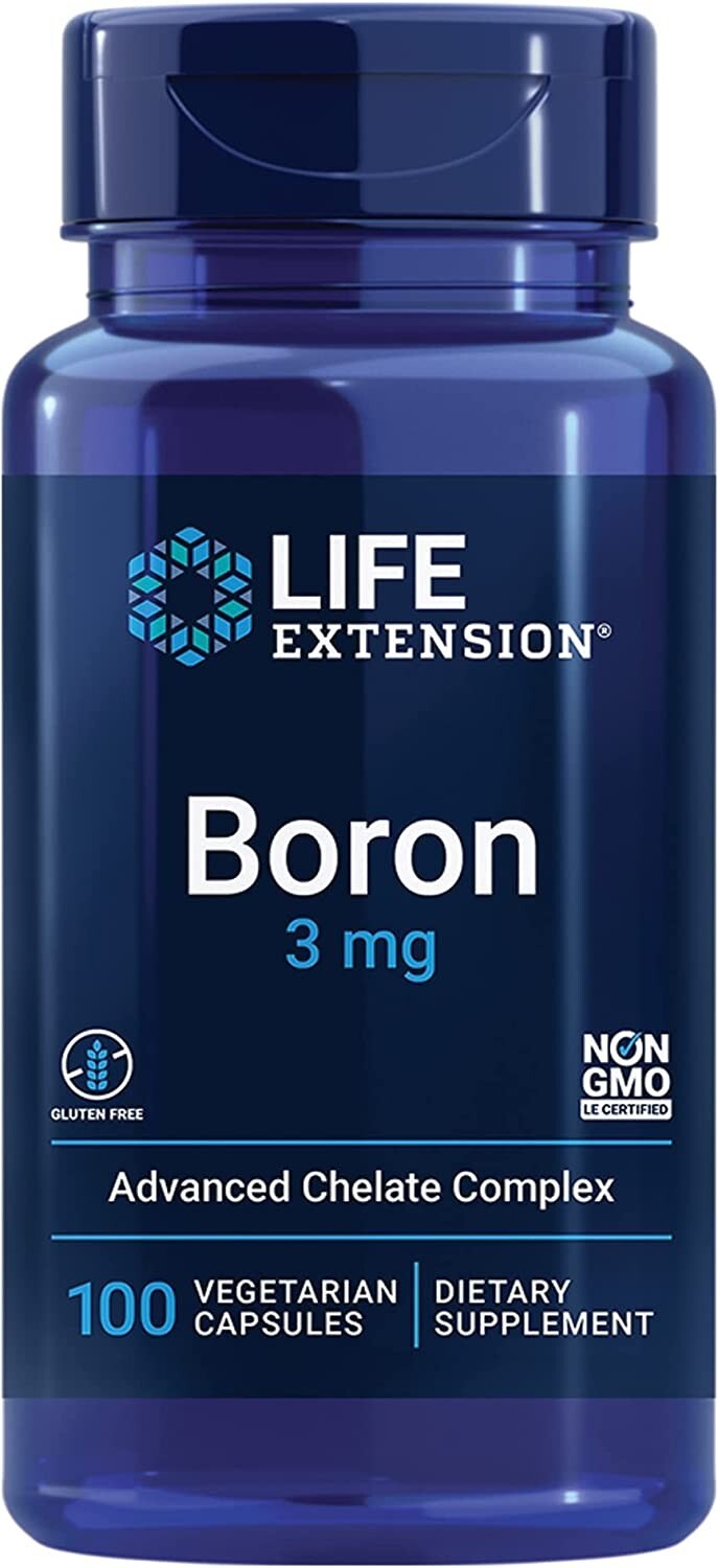 Life Extension, Boron 3 mg , 100 vegetarian capsules(5 bottles , EXP 06/2025)