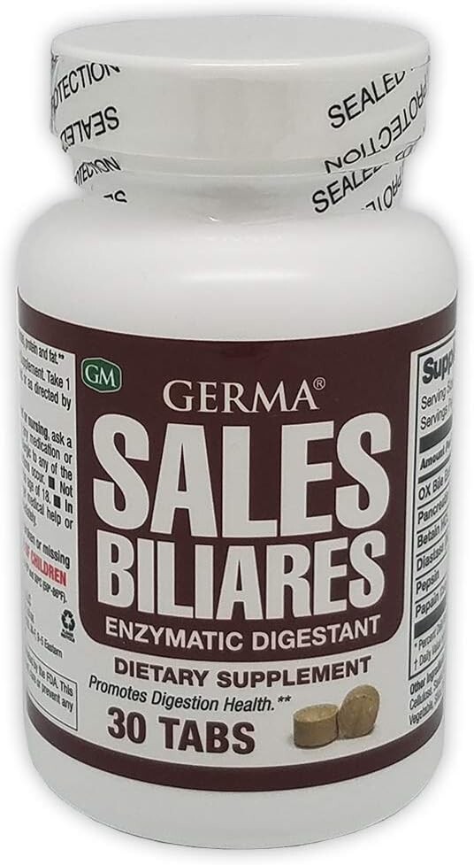 SALES BILIARES ENZYMATIC DIGESTAN 30 TABLETS.