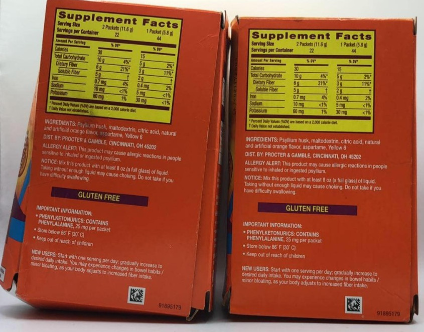 2Pk MetaMucil Sugar Free On The Go ~ 44 Packets Each~ Orange Flavor ~ EXP 4/28