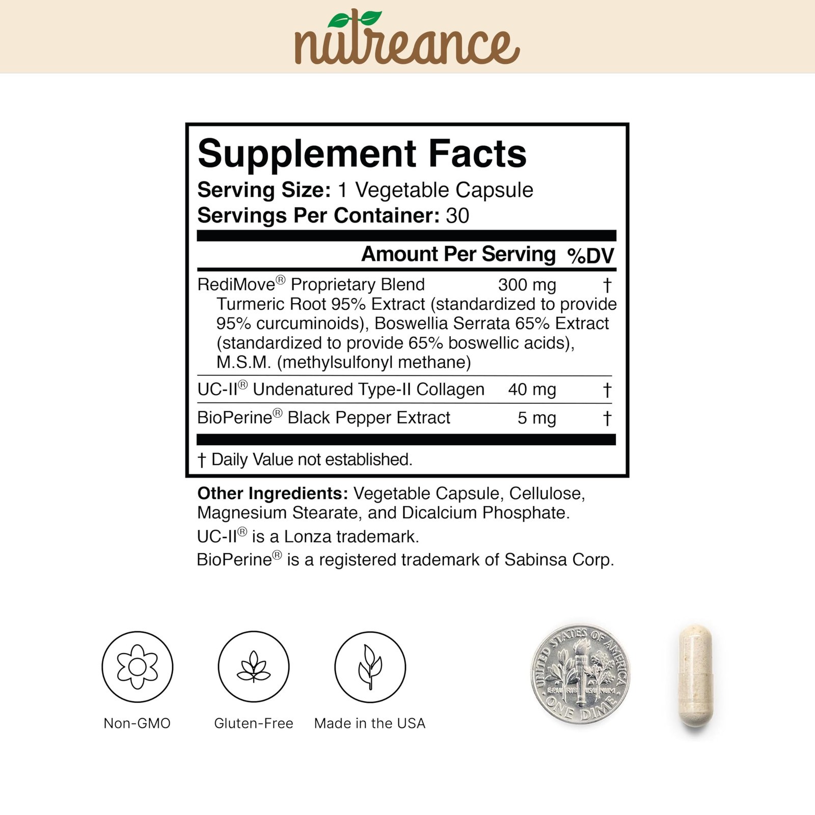 Redimove – Natural Joint Support Supplement – Non-gmo, Gluten-free