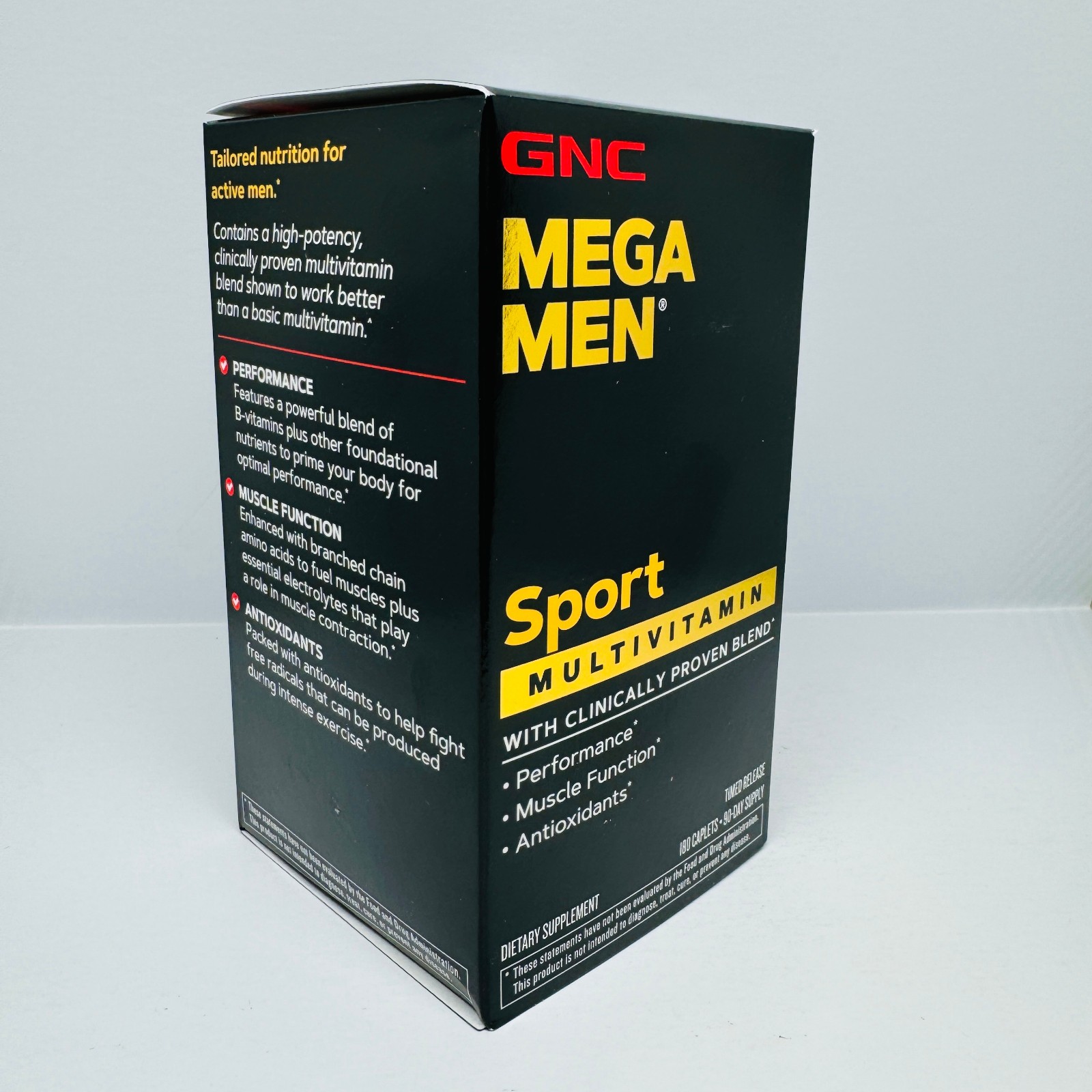 GNC Mega Men Sport Vitamin 180 Tablets Free Shipping 06/2027