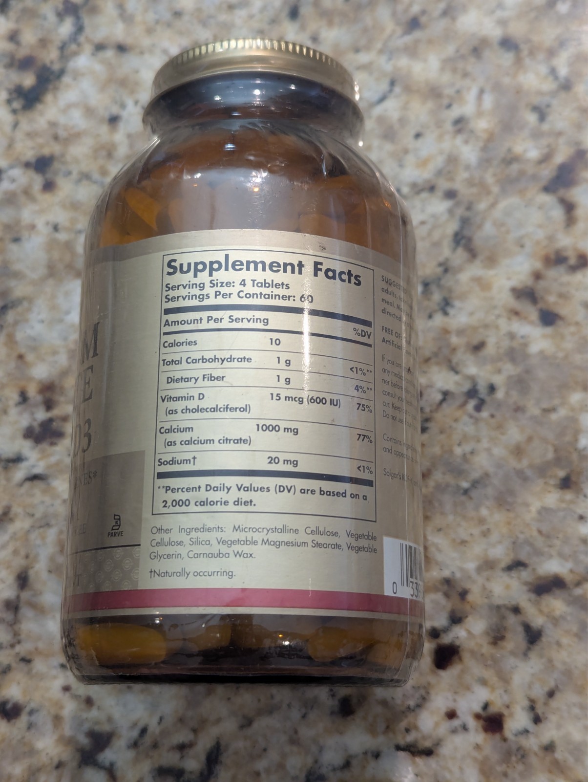 Solgar Calcium Citrate with Vitamin D3 240 tablets exp: 02/2028