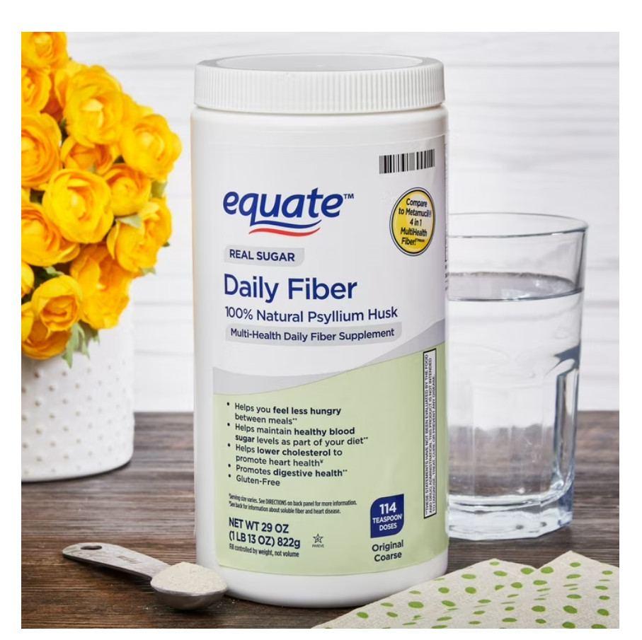 Equate Daily Fiber Powder, 29 oz, Unflavored, Compare to Metamucil 4-in-1 Multih