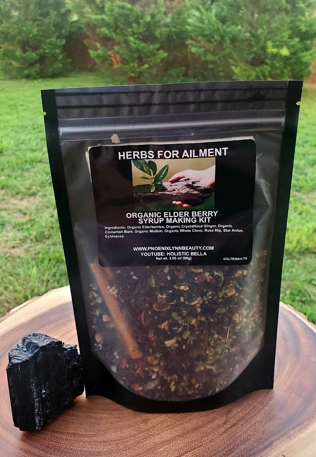 Elderberry Syrup Kit – Makes 32oz – Organic Ingredients – Comes with Brewing Bag