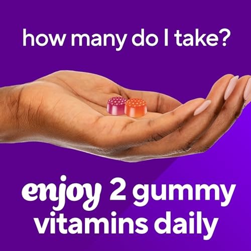 vitafusion Probiotic Gummy Supplements, Raspberry, Peach and Mango Flavors,