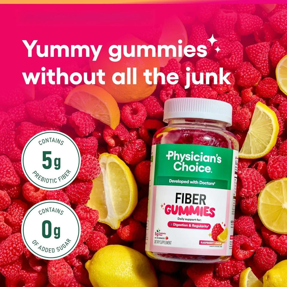 Raspberry Lemon Flavor Natural Chicory Root Prebiotic Fiber60Ct