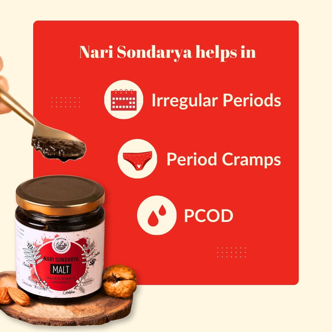 AMRUTAM Nari Sondarya Malt | Hormone Balance PCOS, PCOD, Period Pain