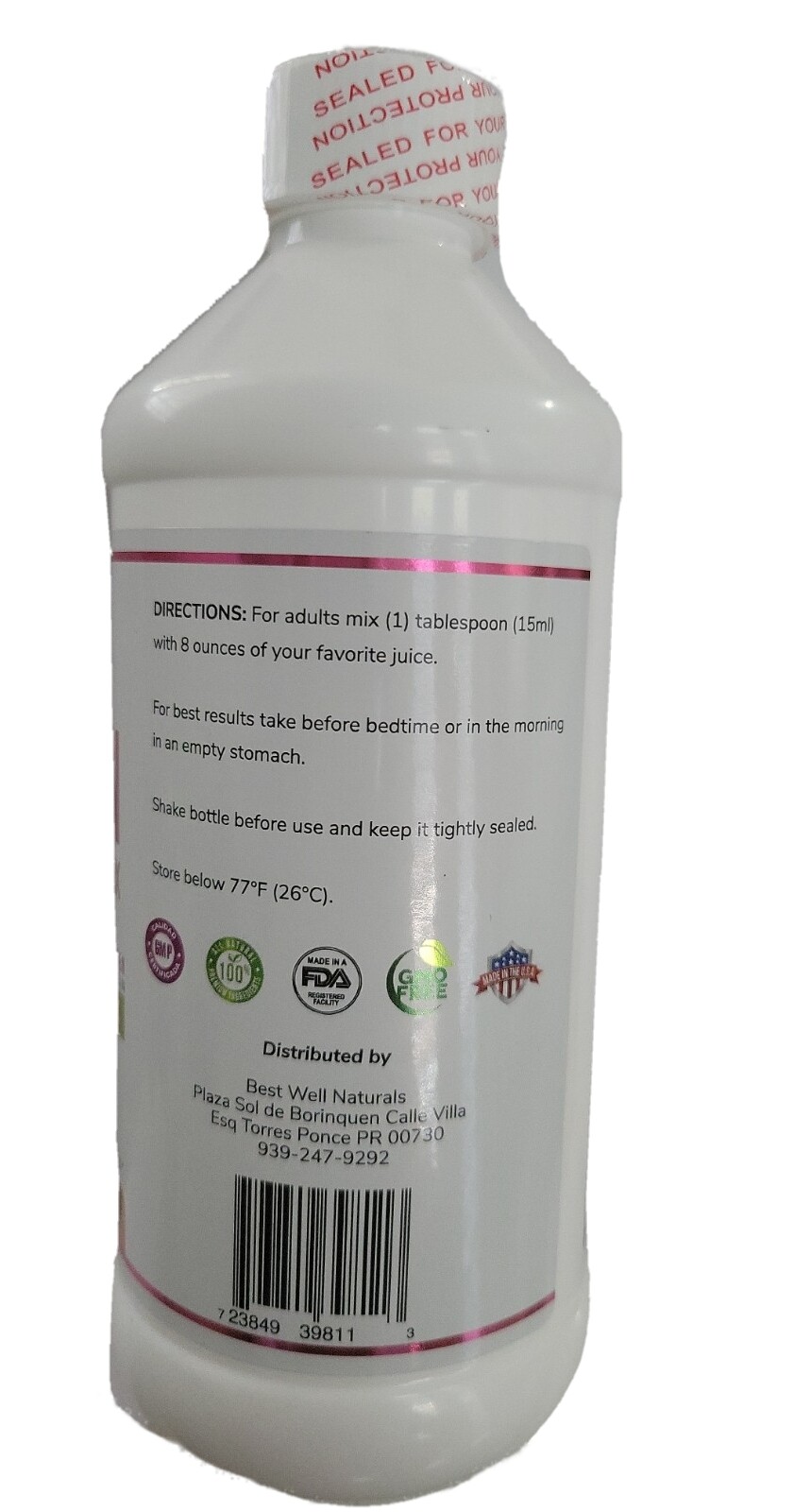 BEST WELL LIQUID HYDROLIZED COLLAGEN 5 TYPE FOR SKIN WRINKLES & LINES 16 fl Oz