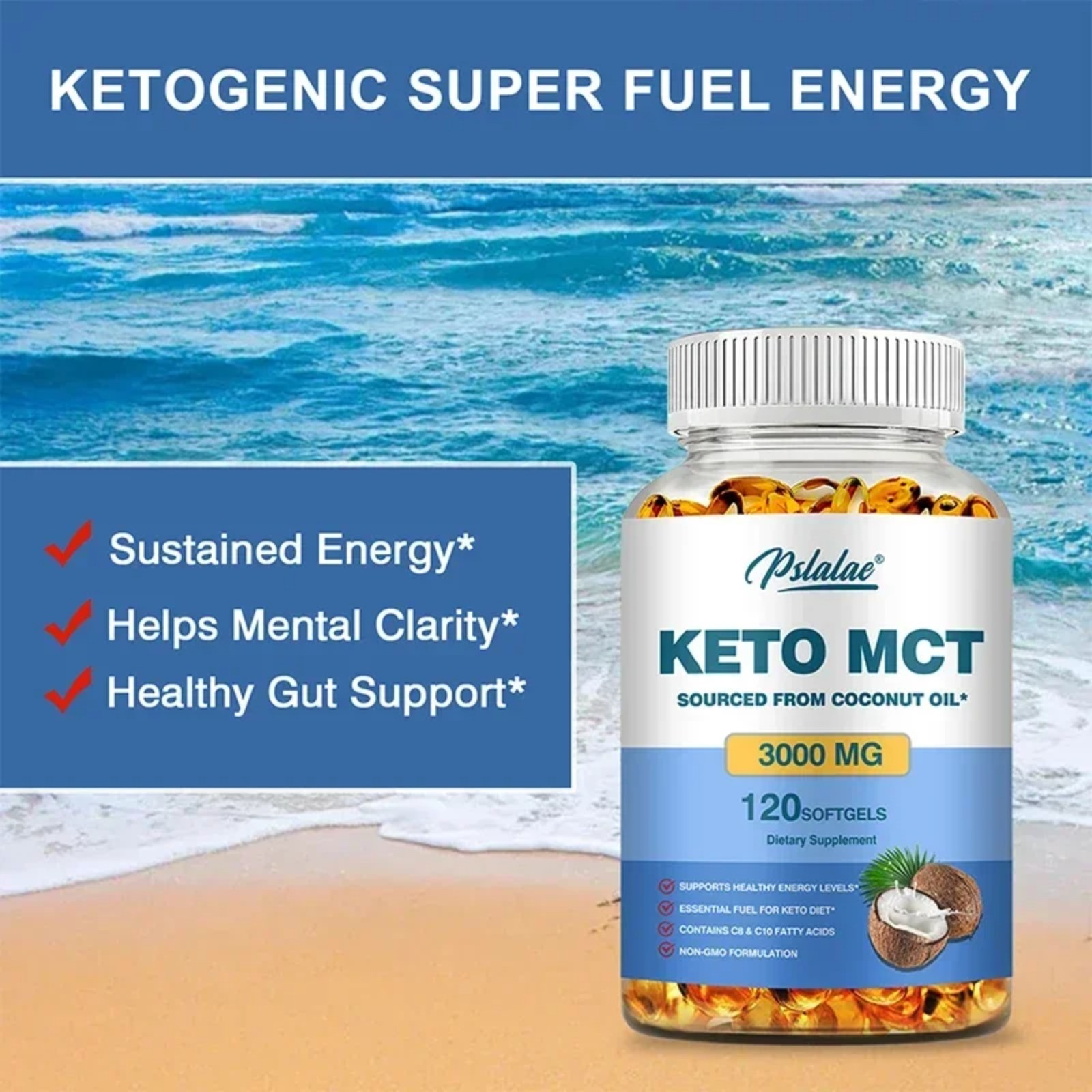 Keto MCT 120pcs – Accelerates Metabolism, Natural Energy, Supports Gut Health