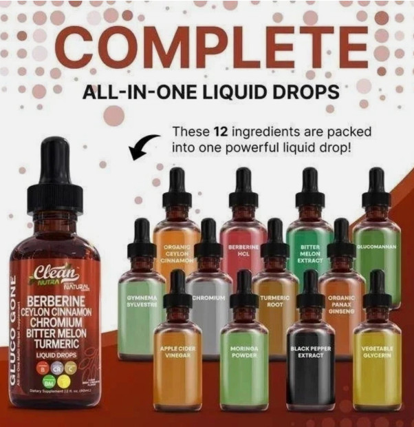 Clean Nutra Berberine & Ceylon Cinnamon Liquid Drops for Metabolism Support