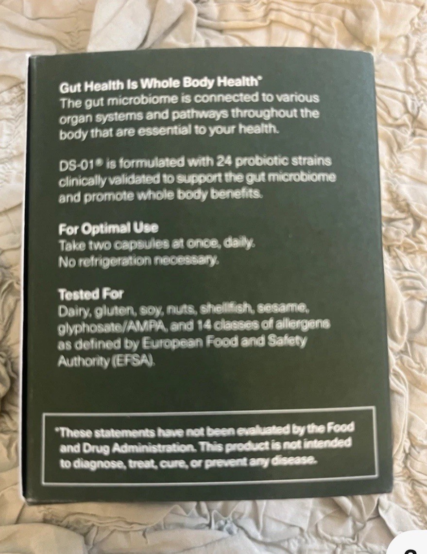 SEED DS-01 DAILY SYNBIOTIC PROBIOTIC 60 capsules SEALED