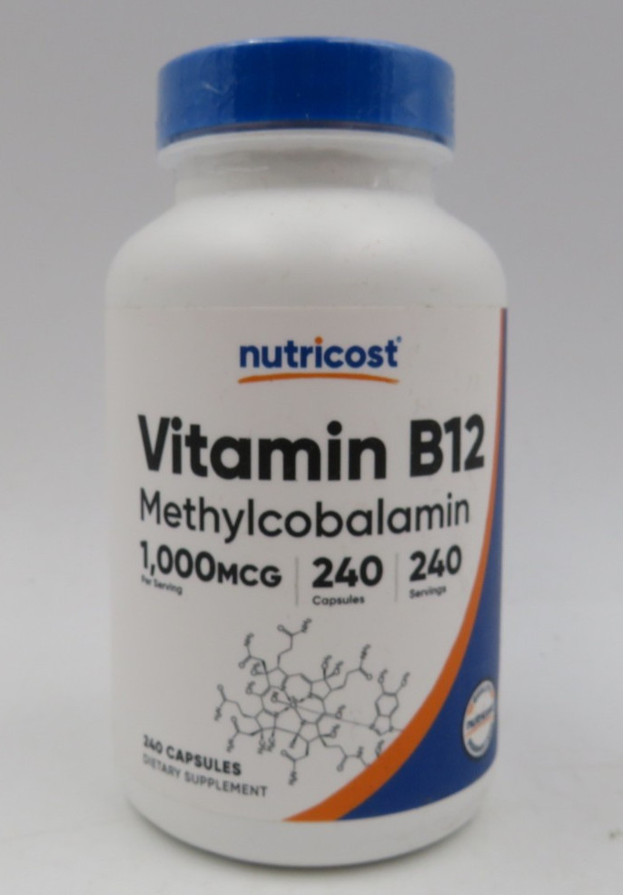 Nutricost Vitamin B12 (Methylcobalamin) 120 Count Pack of 1 Multicolor EXP 02/29