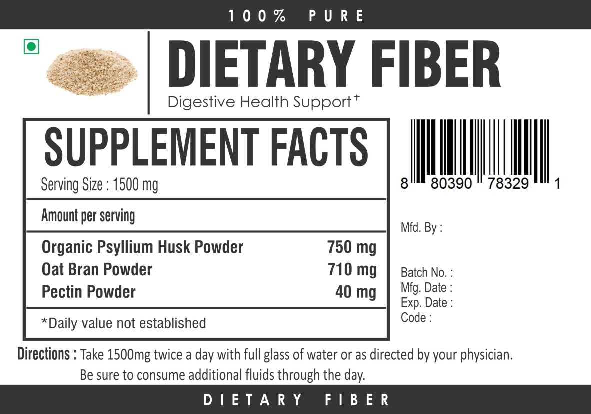 Dietary Fibre Complex Natural Multi Fiber Formula Bowel Health Detox Supplement