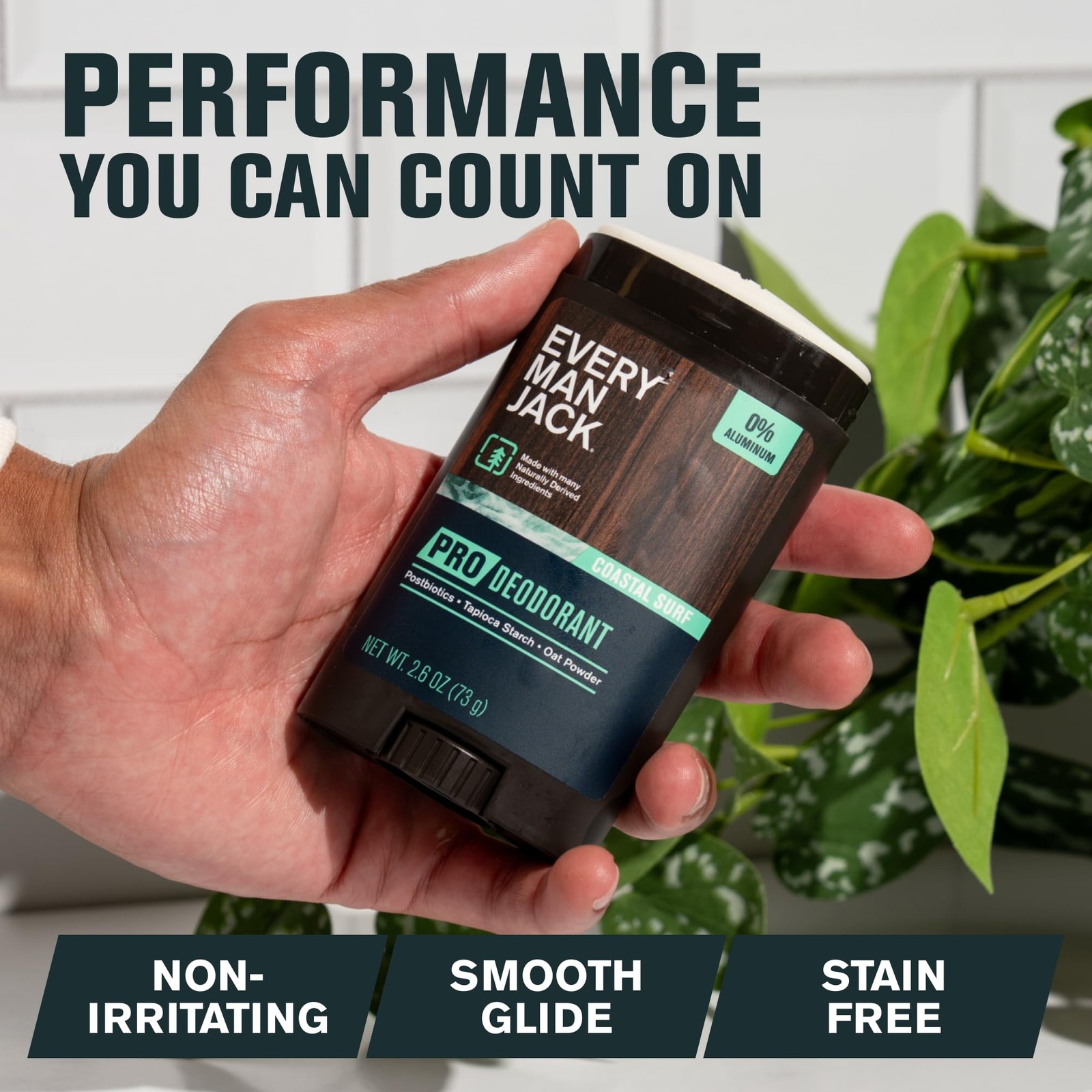 Every Man Jack Men’s Pro Deodorant – 48-Hour Odor 2.6 Ounce (Pack of 1)