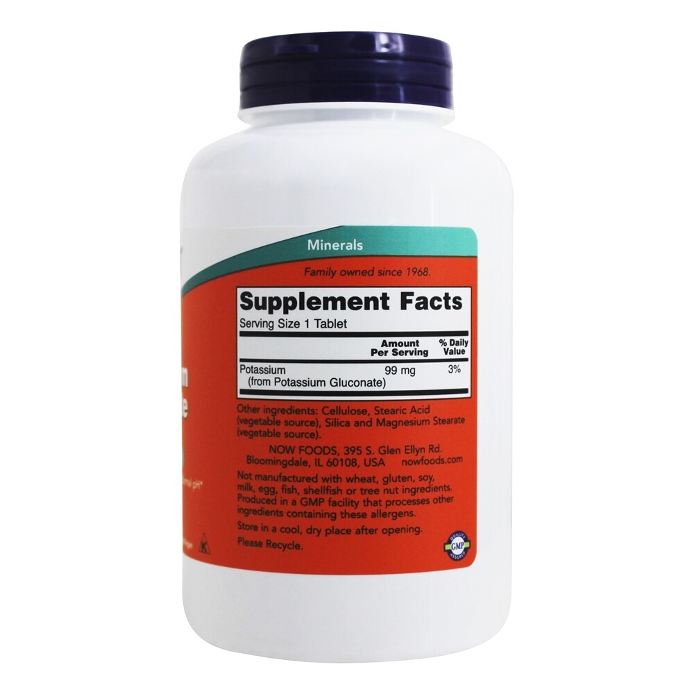 NOW Foods Potassium Gluconate 99 mg., 250 Tablets