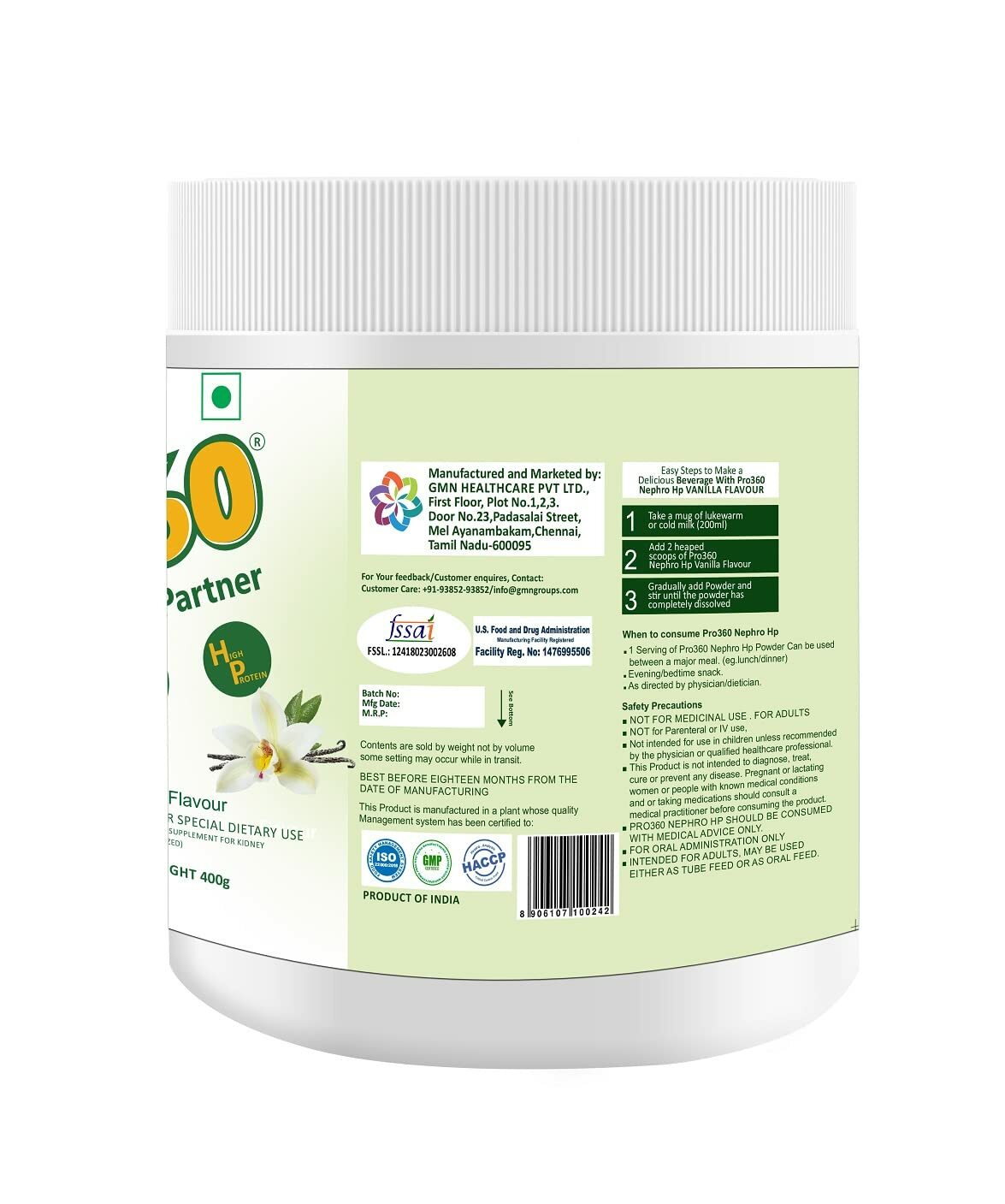 Pro360 Nephro HP Nutritional Protein Drink 400 Gm LONG EXPIRY
