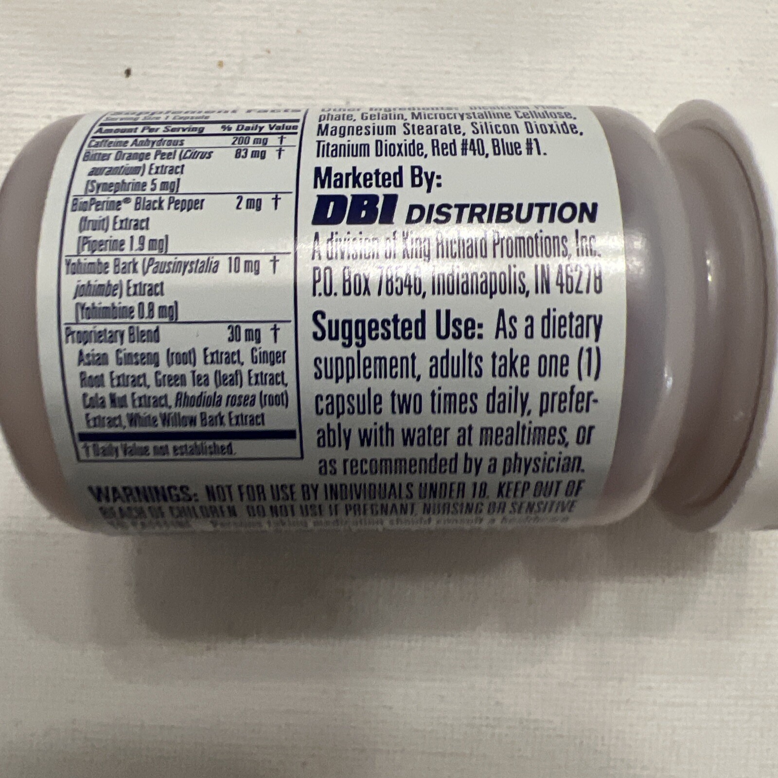 1/30ct MINI THIN 25/50 EF ENERGY BOOSTER Bottle (30)) PILLS Free Ship From TN