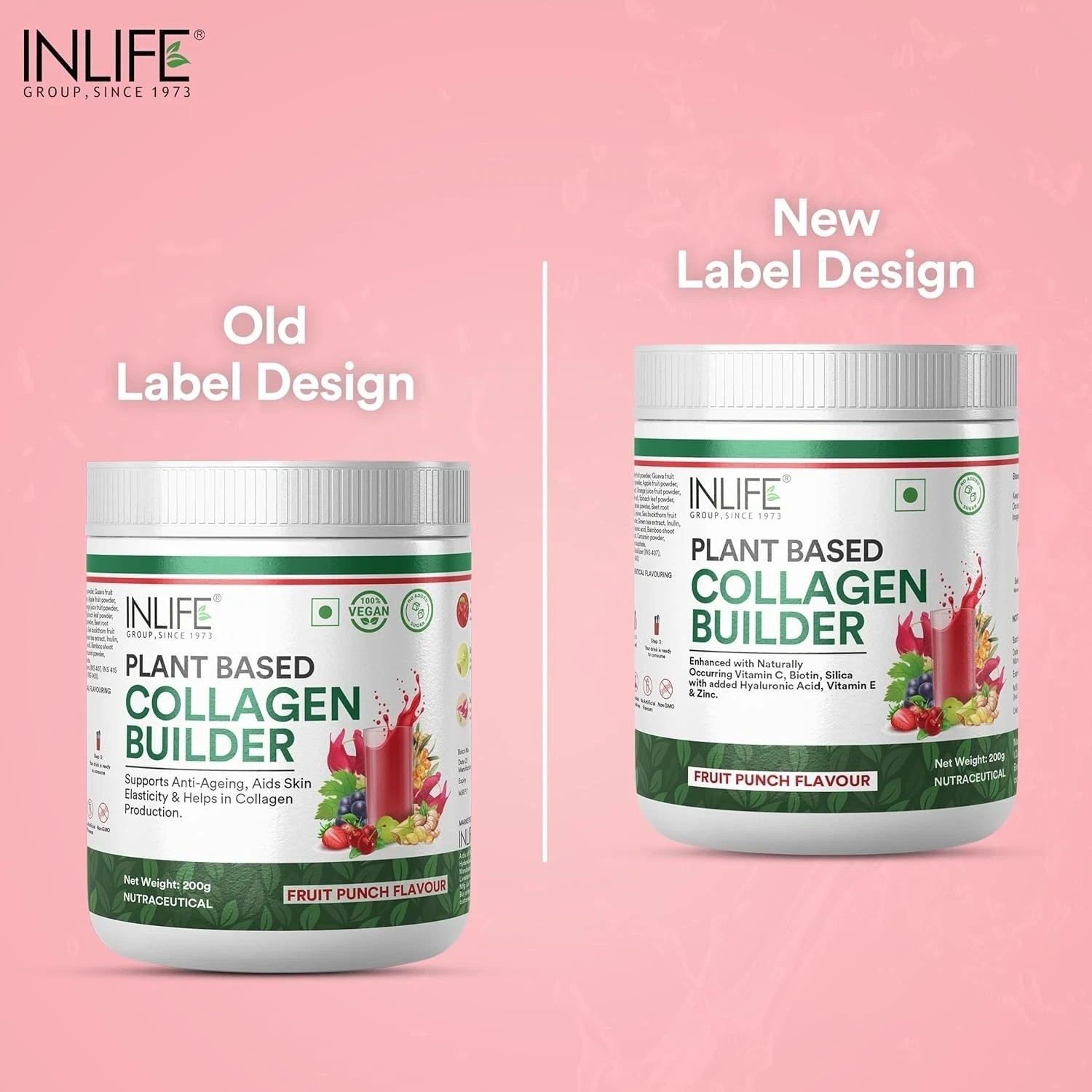 INLIFE Collagen Builder Supplements For Women and Men 200g (Fruit Punch) D193