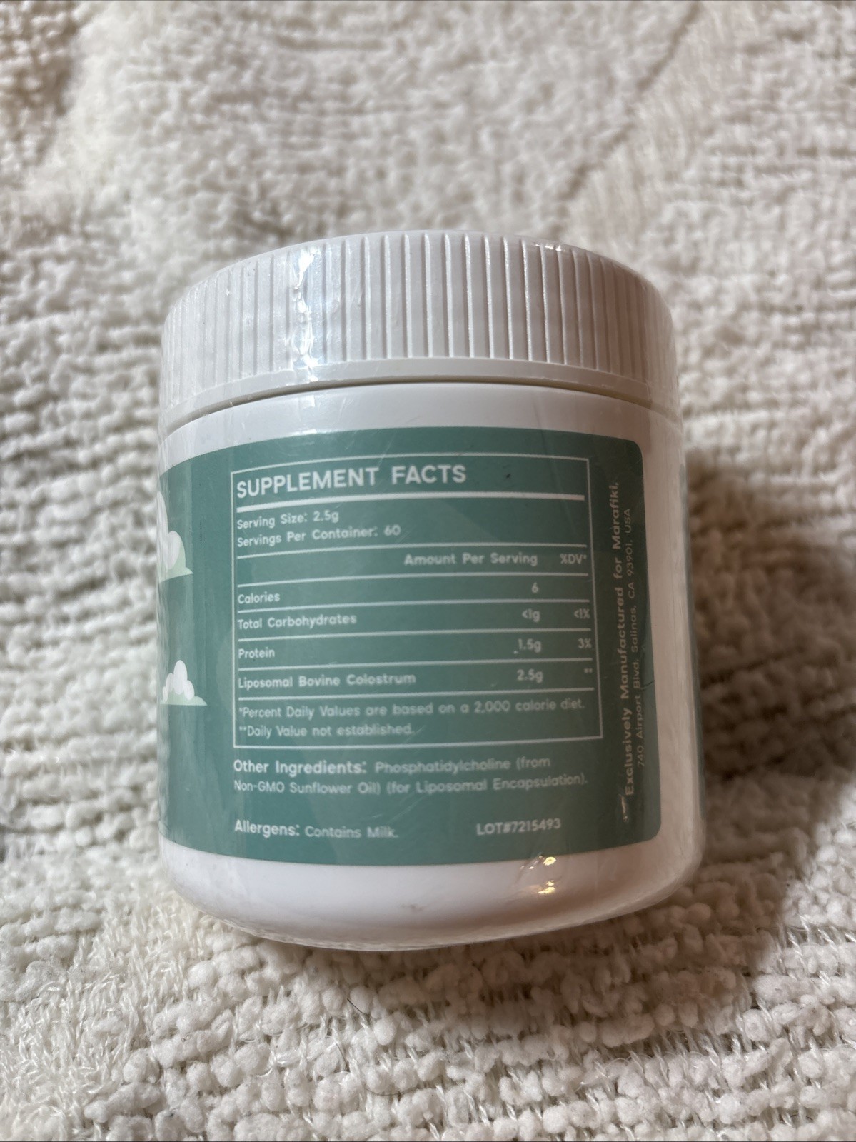 Marafiki Liposomal Bovine Colostrum Supplement Grass Fed Colostrum Powder 5.29Oz