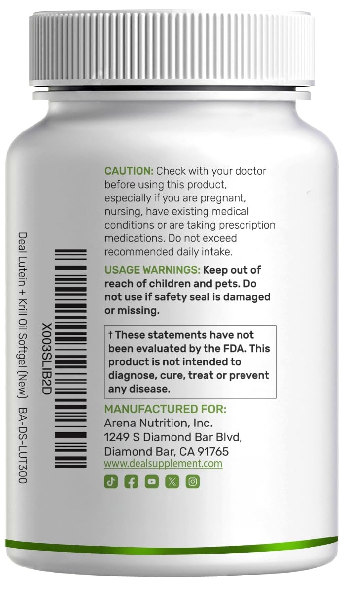 Lutein and Zeaxanthin Supplements, 40mg Per Serving, 300 Count (Pack of 1)