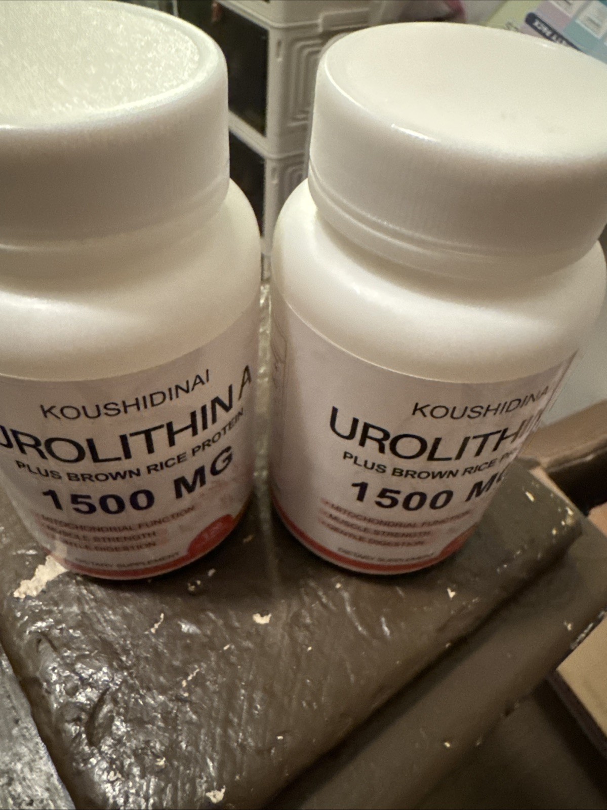 Urolithin A 1500MG Plus Brown Rice Protein. 120caps Exp.12/27×2